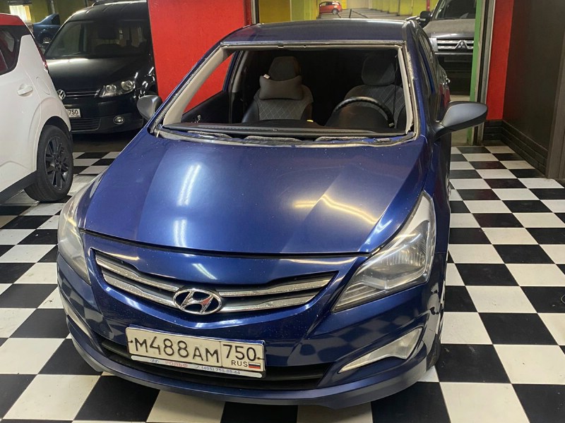 Замена лобового стекла Hyundai Solaris