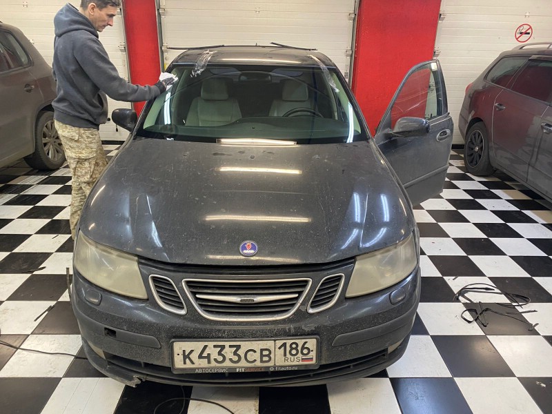 Замена лобового стекла saab 9-3