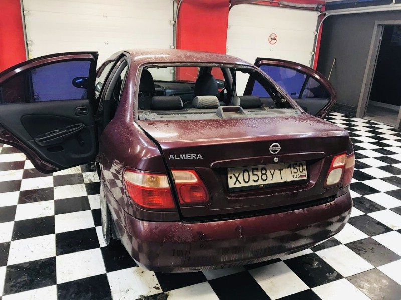 Замена заднего ветрового стекла Nissan Almera N16
