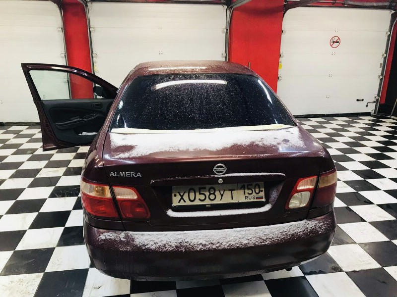 Замена заднего ветрового стекла Nissan Almera N16