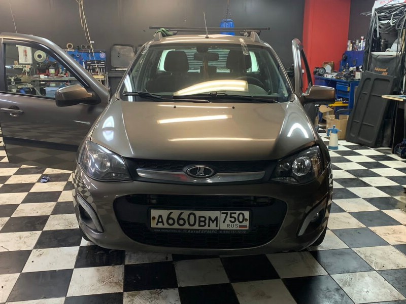 Замена лобоовго стекла Lada Kalina